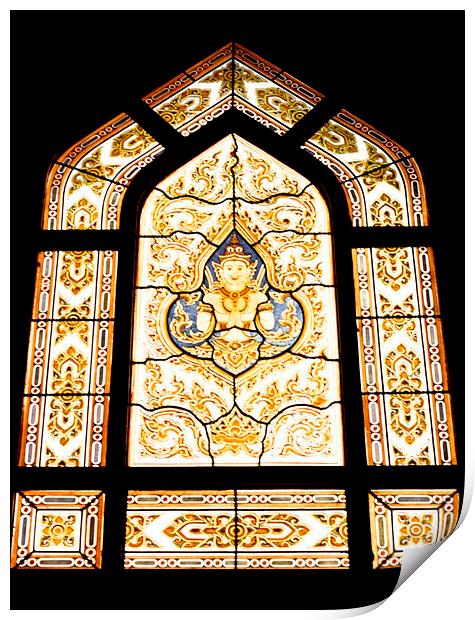  Stained Glass, Thailand Print by Carole-Anne Fooks