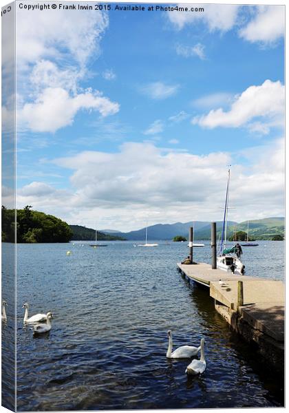One of the many ‘mooring piers’ on the Mere Canvas Print by Frank Irwin