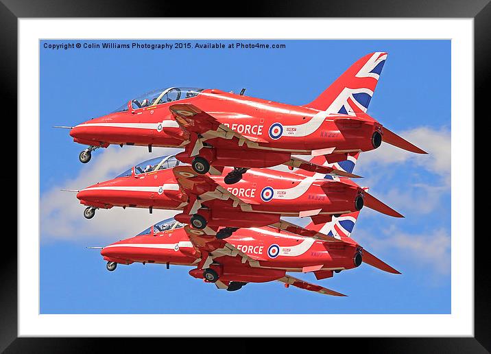  The Red Arrows Take of at RIAT 2015 Framed Mounted Print by Colin Williams Photography