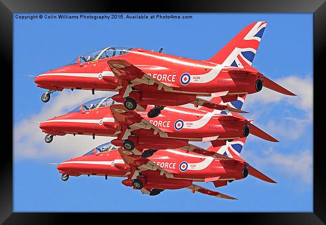  The Red Arrows Take of at RIAT 2015 Framed Print by Colin Williams Photography