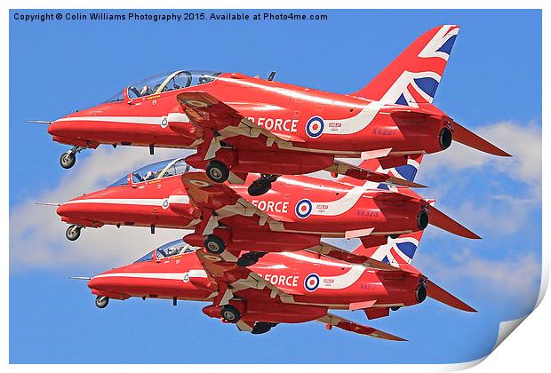  The Red Arrows Take of at RIAT 2015 Print by Colin Williams Photography