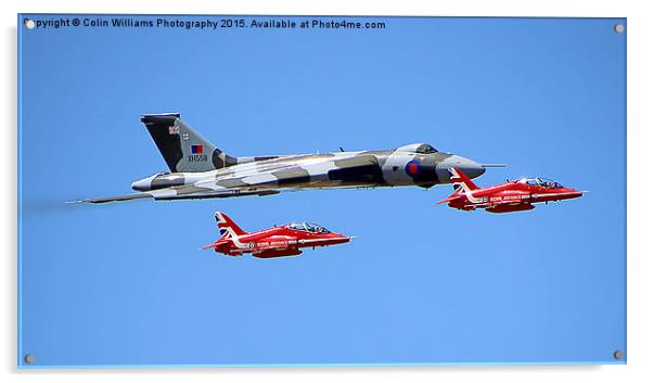  Final Vulcan flight with the red arrows 1 Acrylic by Colin Williams Photography