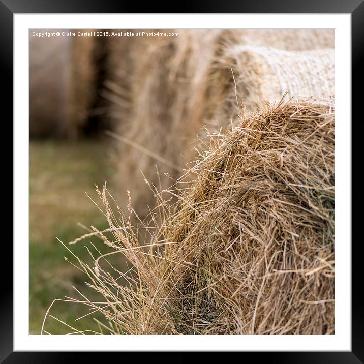  Hay bales Framed Mounted Print by Claire Castelli