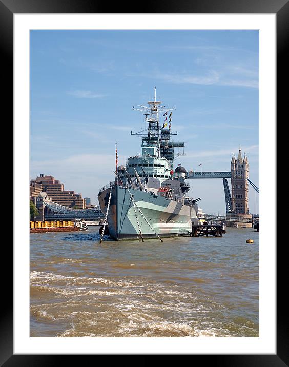 HMS Belfast The floating Naval Museum Framed Mounted Print by Terry Senior