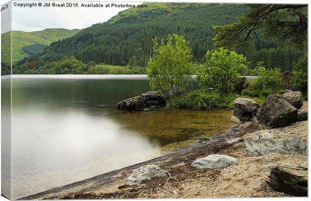 The Banks of Loch Eck Canvas Print by Jane Braat