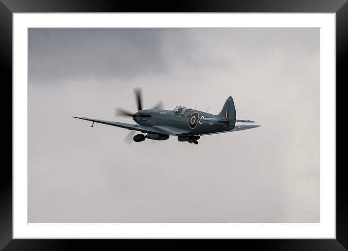 Spitfire XIX PS853 Framed Mounted Print by J Biggadike