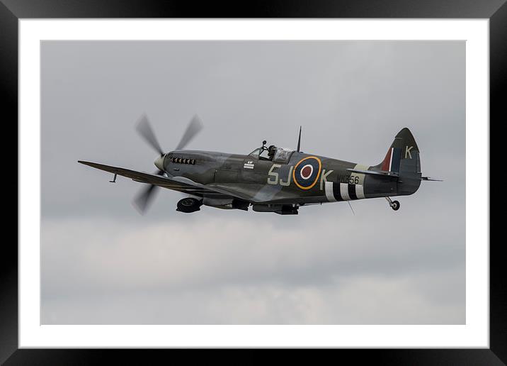 Spitfire MK356 Mk LFIXe Framed Mounted Print by J Biggadike