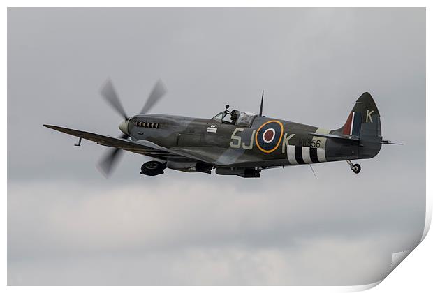 Spitfire MK356 Mk LFIXe Print by J Biggadike