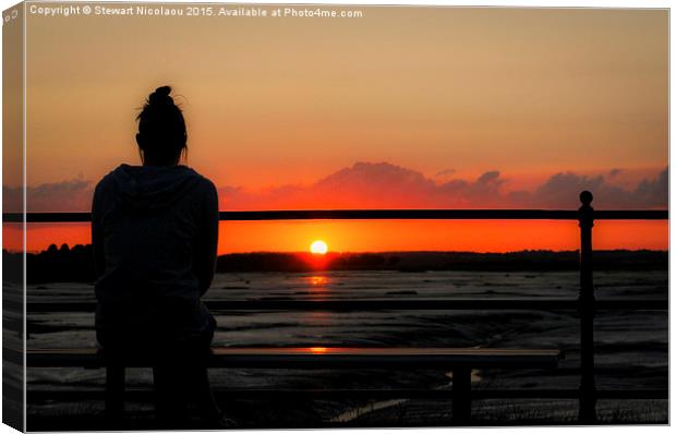 Admiring the Sunset Canvas Print by Stewart Nicolaou