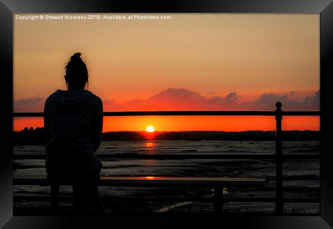 Admiring the Sunset Framed Print by Stewart Nicolaou