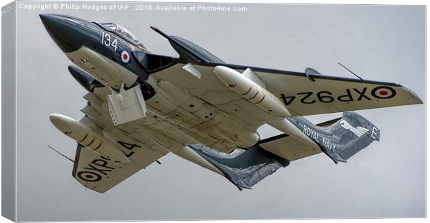 de Havilland Sea Vixen XP924 " Foxy Lady" B Canvas Print by Philip Hodges aFIAP ,