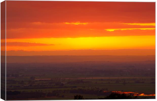 Sunset over Yorkshire Canvas Print by Svetlana Sewell