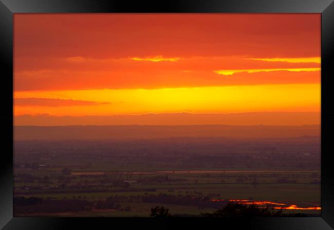 Sunset over Yorkshire Framed Print by Svetlana Sewell