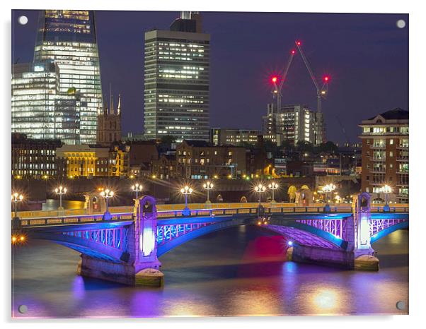 Southwark Bridge Acrylic by Victor Burnside