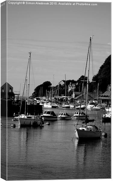 Barmouth Harbour Canvas Print by Simon Alesbrook