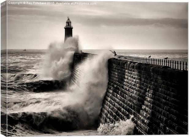Tynemouth Pier Canvas Print by Ray Pritchard