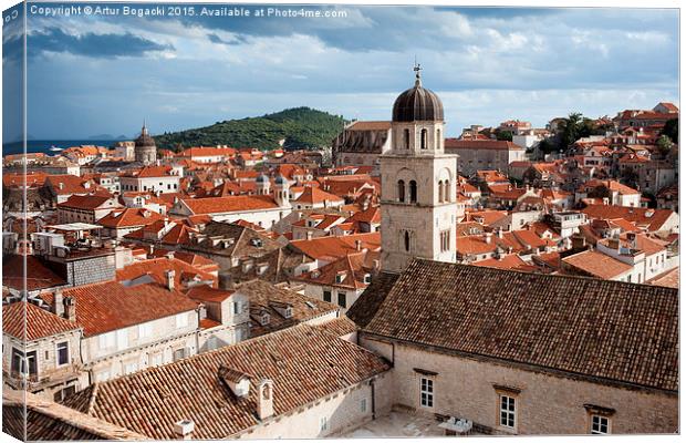 Franciscan Monastery and Old City of Dubrovnik Canvas Print by Artur Bogacki
