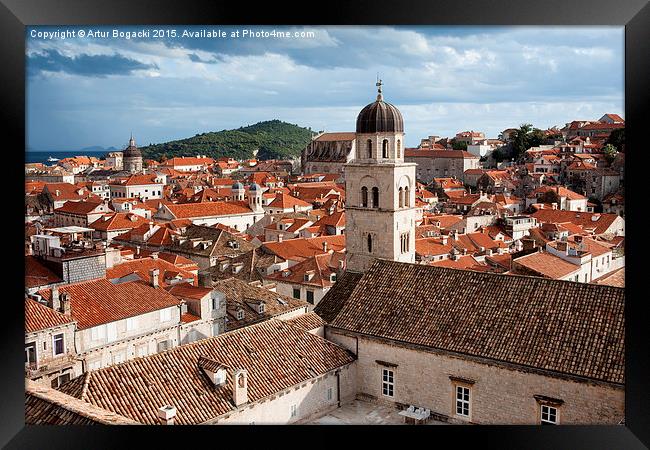 Franciscan Monastery and Old City of Dubrovnik Framed Print by Artur Bogacki