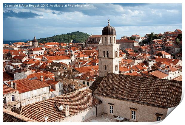 Franciscan Monastery and Old City of Dubrovnik Print by Artur Bogacki