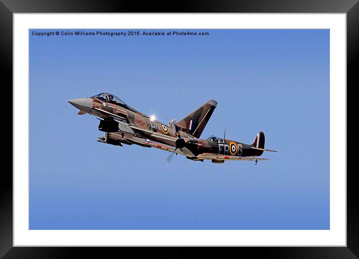 Spitfire and Typhoon Battle of Britain RIAT 1 Framed Mounted Print by Colin Williams Photography