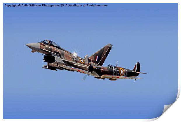 Spitfire and Typhoon Battle of Britain RIAT 1 Print by Colin Williams Photography