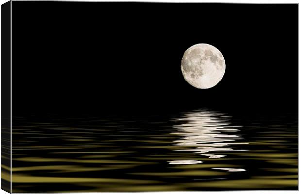moon reflections 1 Canvas Print by Jason Moss