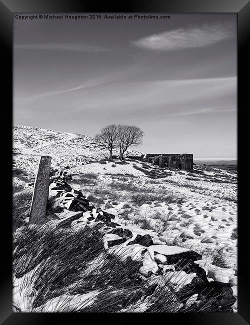 Top Withens in the Snow Framed Print by Michael Houghton