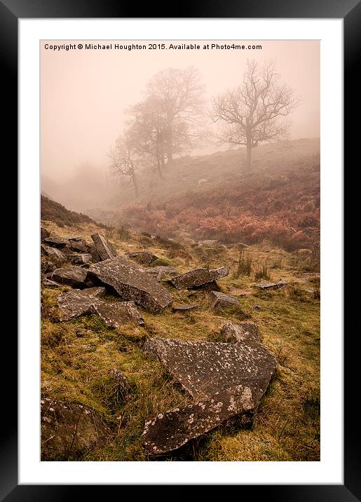 Misty morning at Bronte Falls Framed Mounted Print by Michael Houghton