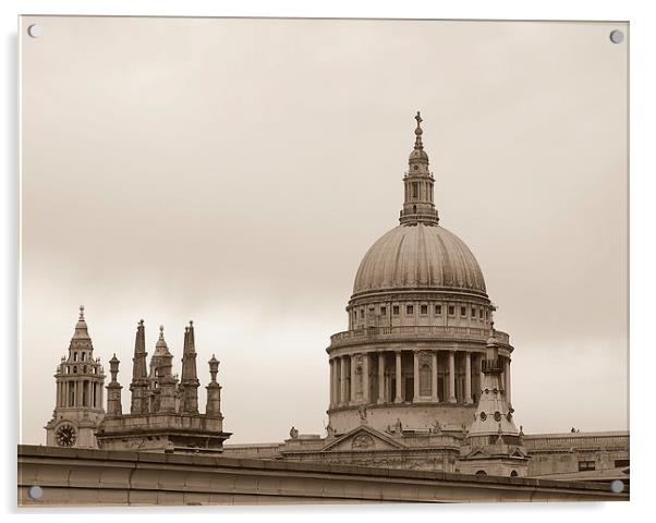 St Pauls,London. Acrylic by Victor Burnside