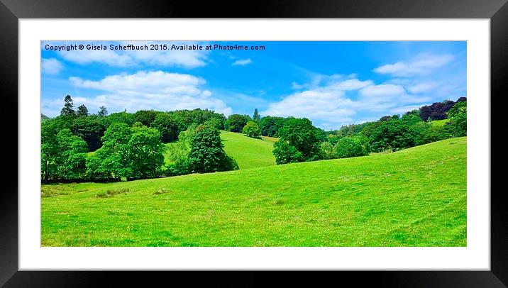 Scenery in Langdale Framed Mounted Print by Gisela Scheffbuch