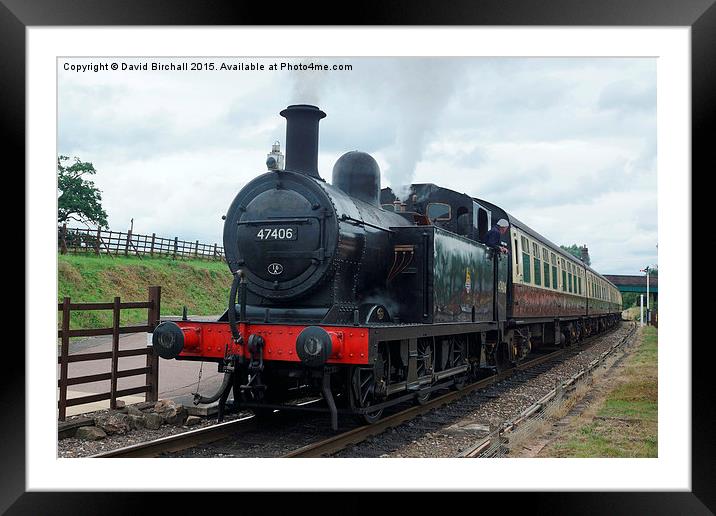  Steam train 47406 ready to depart Framed Mounted Print by David Birchall