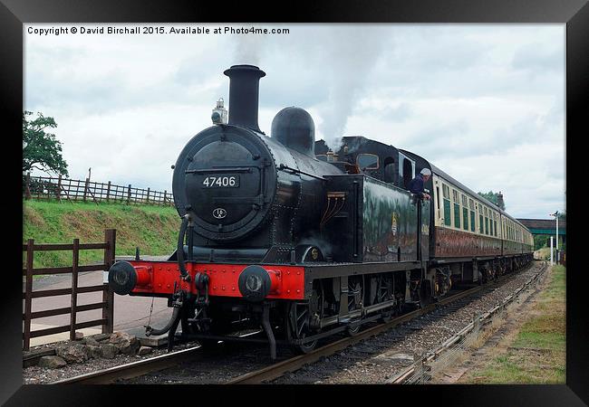  Steam train 47406 ready to depart Framed Print by David Birchall