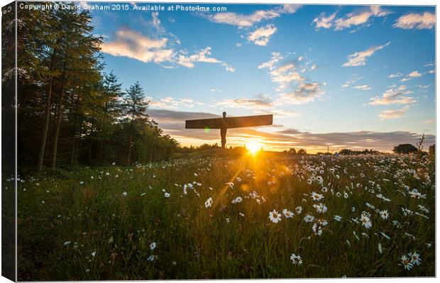 The Angel of the North at Sunset Canvas Print by David Graham