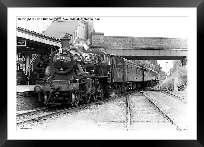 Steam locomotive 46521 at Quorn and Woodhouse. Framed Mounted Print by David Birchall