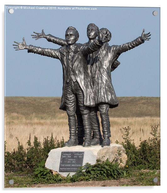  Short Brothers Statue, Shellness, Sheppey, Kent Acrylic by Michael Crawford