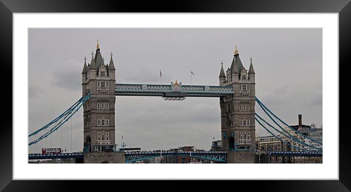  Tower Bridge London, England Framed Mounted Print by Michael Crawford