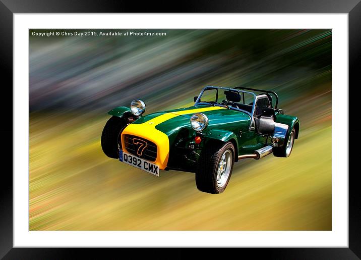 Caterham 7 Framed Mounted Print by Chris Day