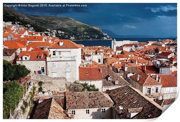 Old City of Dubrovnik Print by Artur Bogacki