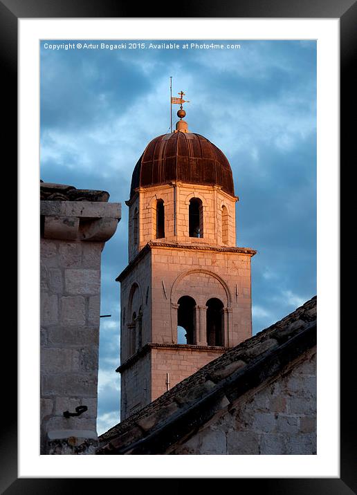 Franciscan Monastery Tower at Sunset Framed Mounted Print by Artur Bogacki