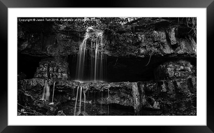 Linn Cave Falls Framed Mounted Print by Jason Tait