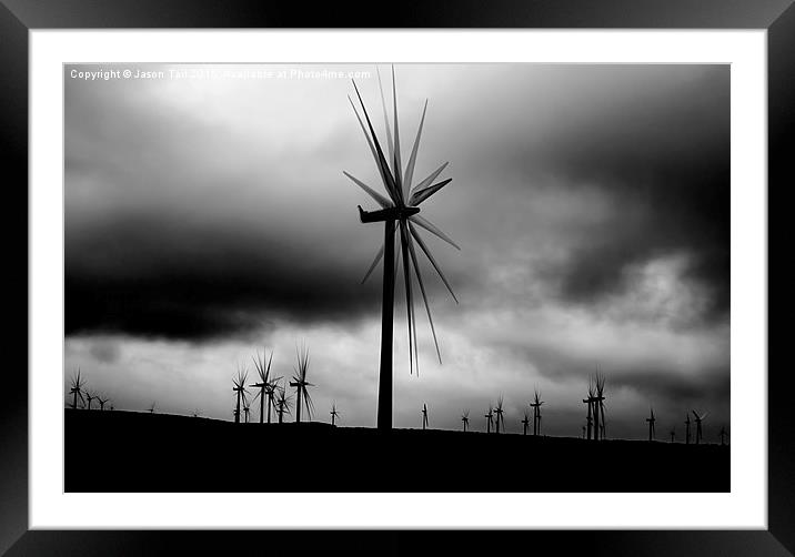 Wind Farm Framed Mounted Print by Jason Tait