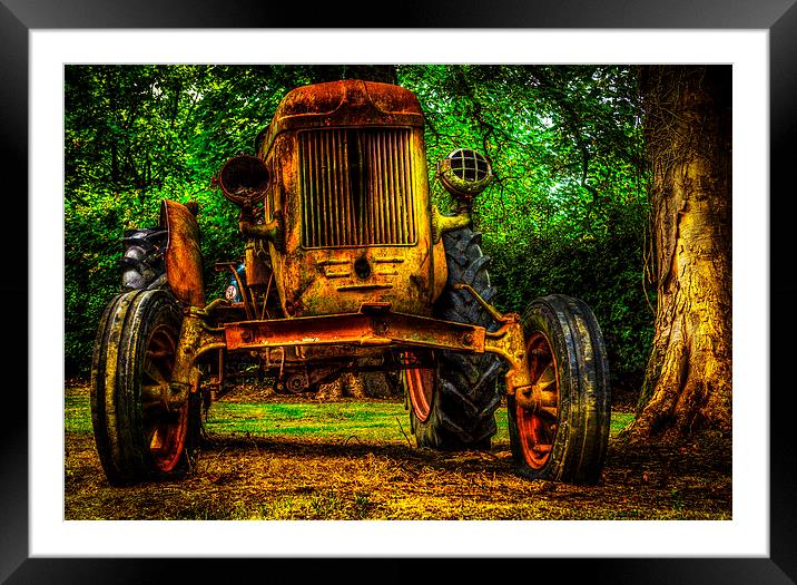 Rusty tractor HDR Framed Mounted Print by Gary Schulze