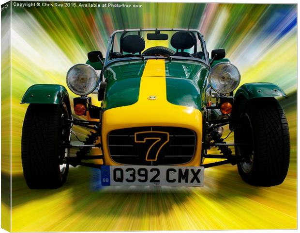 Caterham 7 Canvas Print by Chris Day