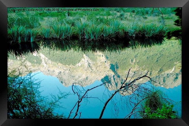  Mirror Lakes #2, New Zealand Framed Print by Carole-Anne Fooks