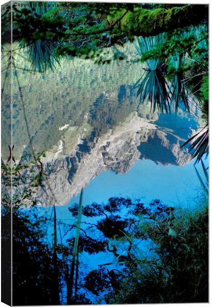  Mirror Lakes #1, New Zealand Canvas Print by Carole-Anne Fooks