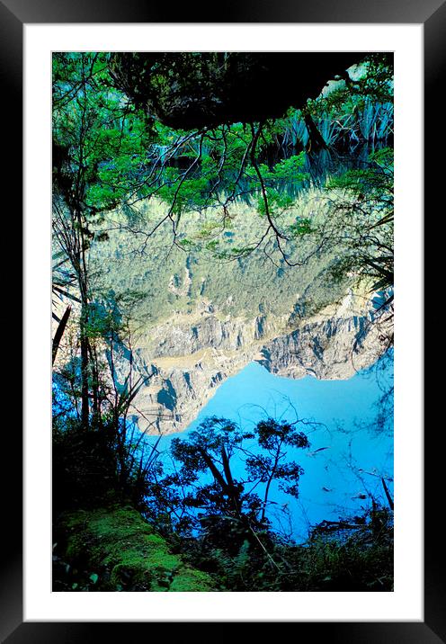  Mirror Lakes #3, New Zealand Framed Mounted Print by Carole-Anne Fooks