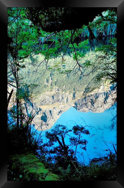  Mirror Lakes #3, New Zealand Framed Print by Carole-Anne Fooks