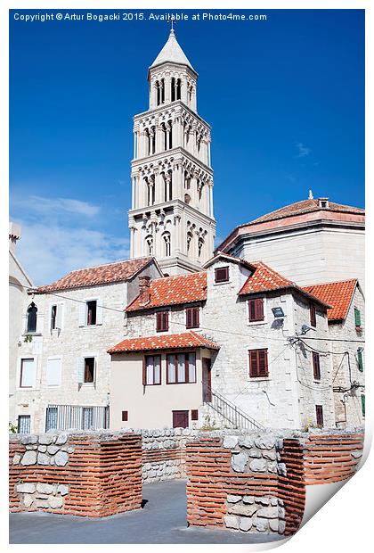 Old Town of Split in Croatia Print by Artur Bogacki
