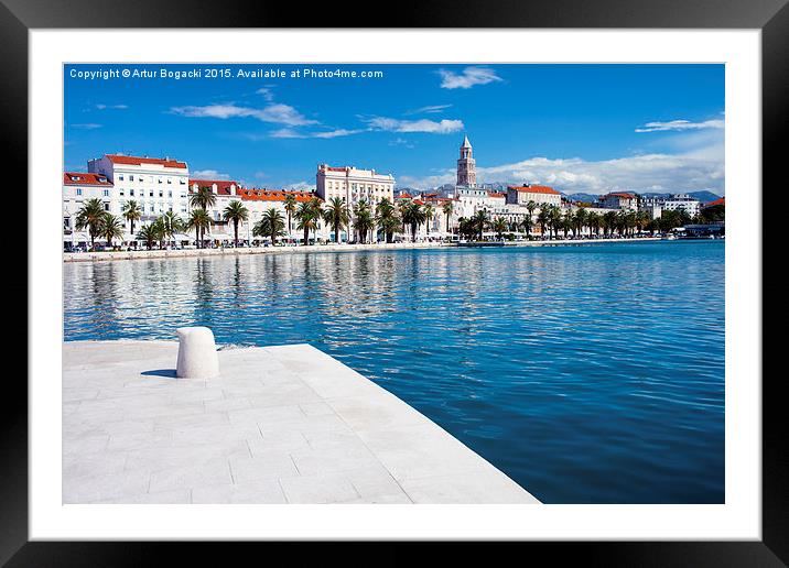 City of Split Skyline in Croatia Framed Mounted Print by Artur Bogacki