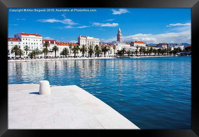 City of Split Skyline in Croatia Framed Print by Artur Bogacki